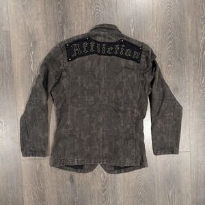Affliction Jacket Men's‎ Large Limited Edition Camo Military Logo READ